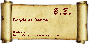 Bogdanu Bence névjegykártya